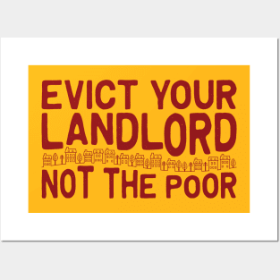 Evict Your Landlord Posters and Art